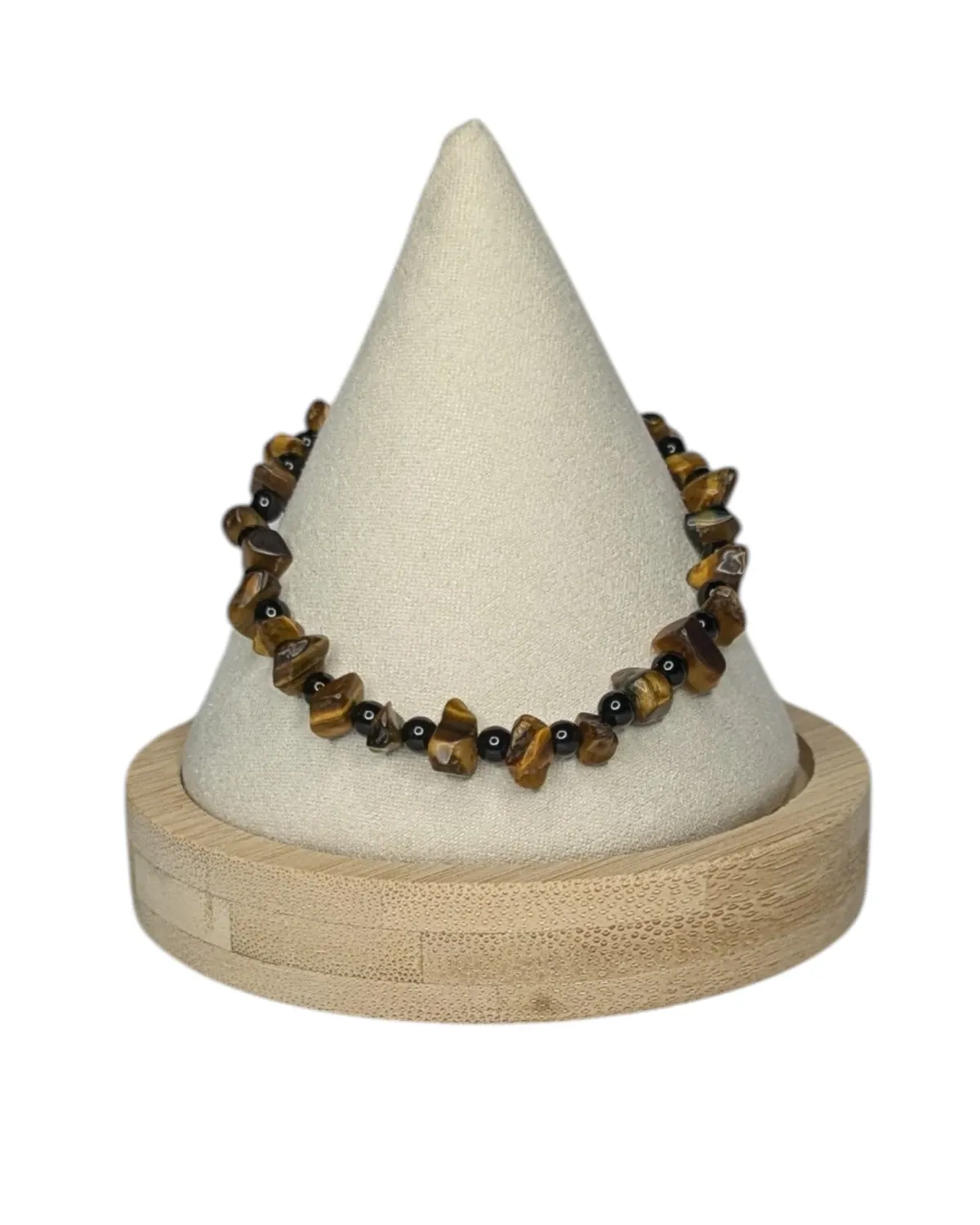Tiger's Eye + Obsidian Natural Stone Bracelet